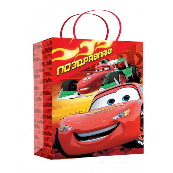 Пакет подарочный матовый, "Машинки. Поздравляю" размер M Чудо праздник PM-122052-C