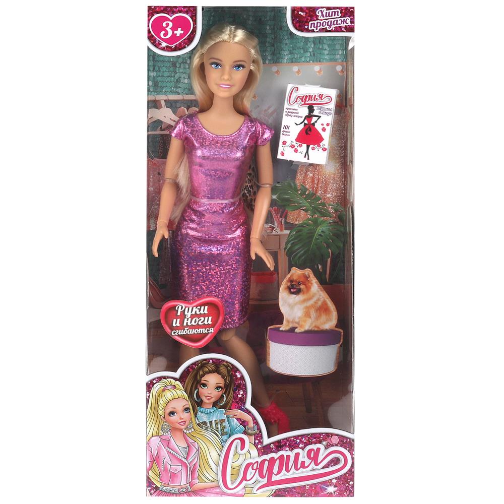 Кукла 29 см. София, в платье, руки и ноги сгибаются Карапуз 66001BOX-C45-S-BB
