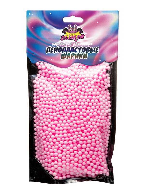 Наполнение для слайма "Пенопластовые шарики" 4мм розовая пастель Slimer SSS30-12