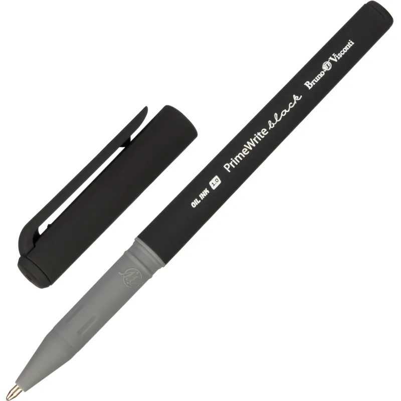 Ручка шариковая неавтомат. PrimeWrite.Basic.Black маслян,1мм,син 20-0295/04 Bruno Visconti 2126993