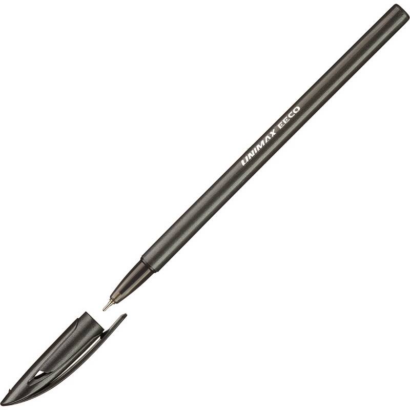 Ручка шариковая одноразовая Unimax EECO черная (толщина линии 0.5 мм) 722463