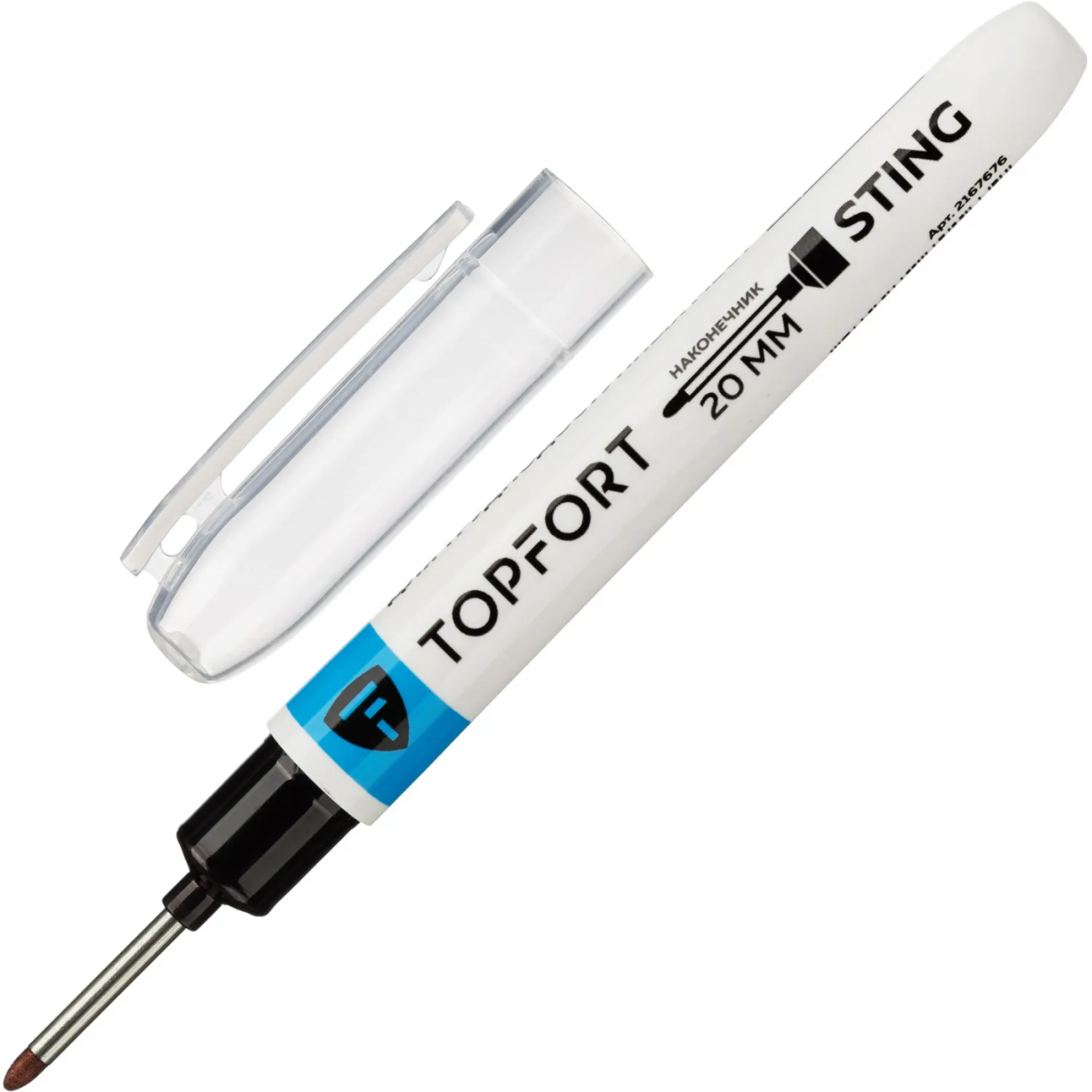 Маркер строительный Topfort 1 мм размет. с длинным наконеч.черн. 2167676 ZP1243black