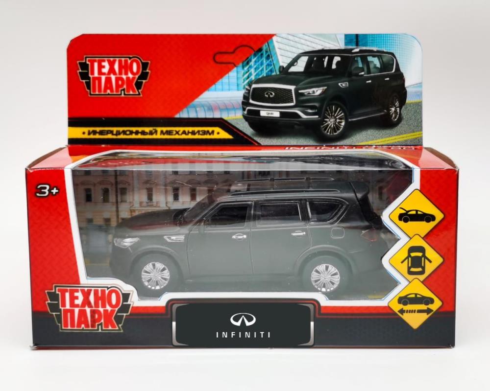 Машина металлическая Инфинити QX80, 12,5 см. черный, Технопарк QX80-12MAT-BK (72)