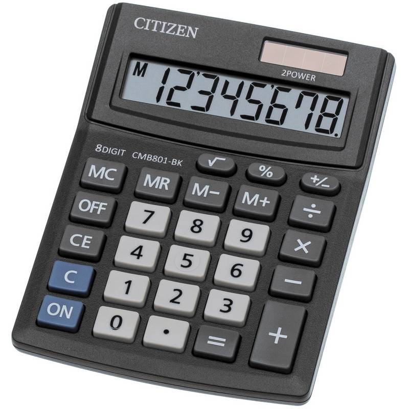 Калькулятор настольный компактный Citizen BusinessLine CMB801-BK 8-разрядный черный SD-208 480262