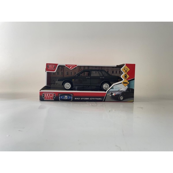 Машина пластик свет-звук ваз-21099, 22 см. 4 кнопки, черный, Технопарк 21099-22PL-BK