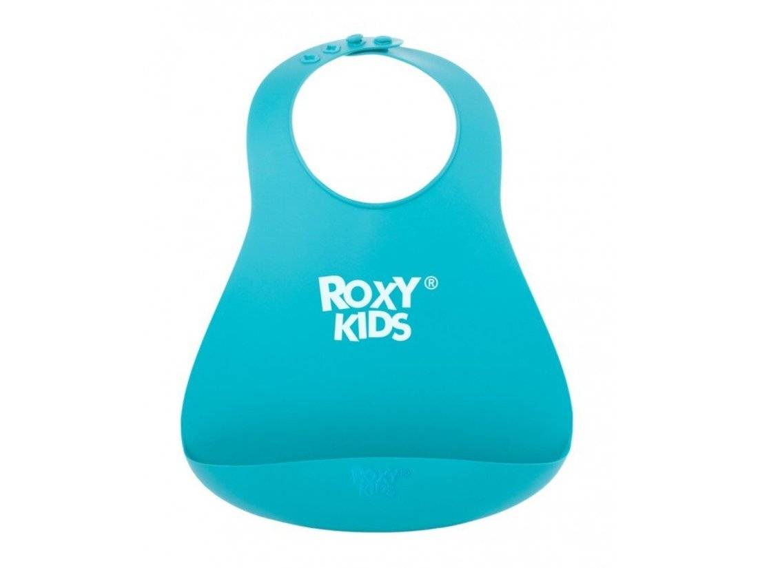 Нагрудник для малыша мягкий, мятный Roxy-kids RB-402M