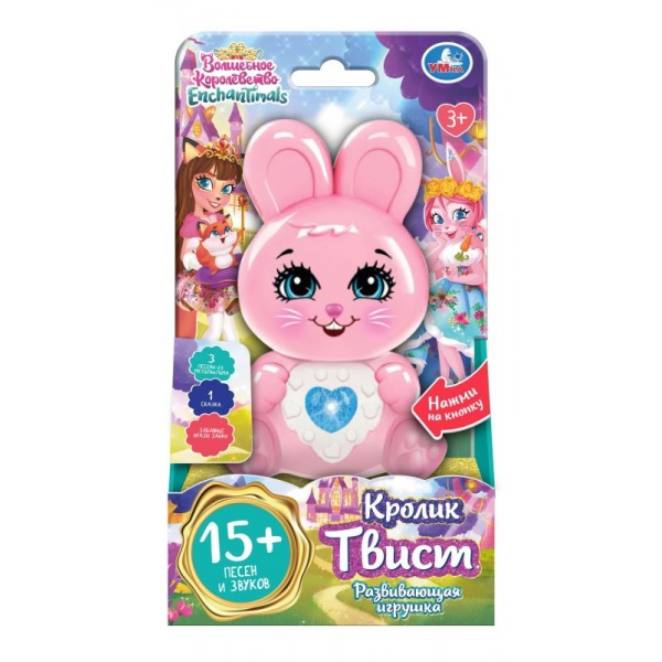 Фигурка зайчик, 15+ песен и звуков "Энчантималс" УМка HT1268-R-WOD