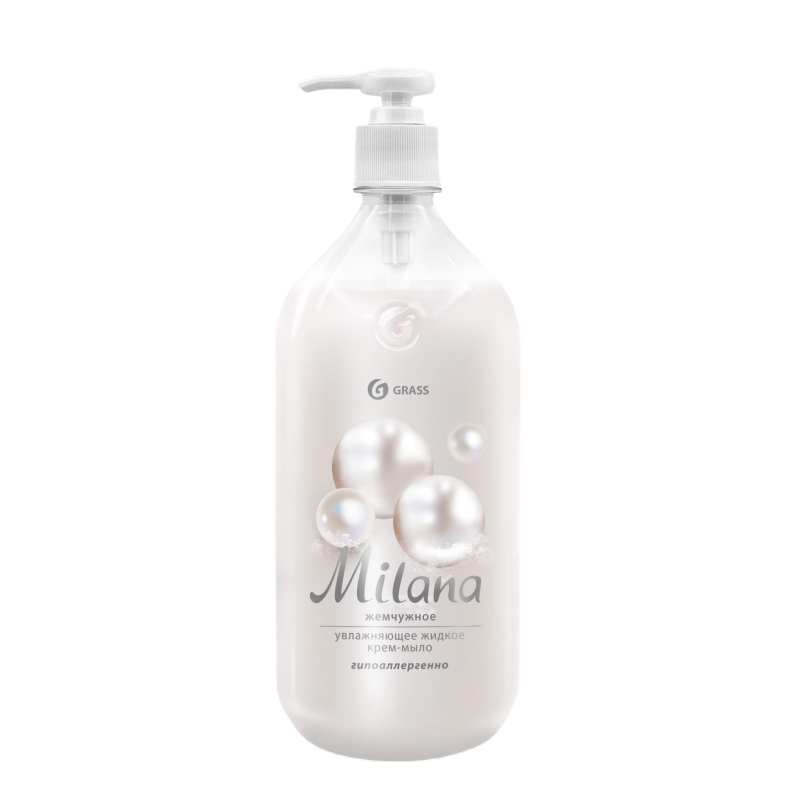 Крем-мыло Grass MILANA жемчужное с дозатором 1л 1593274
