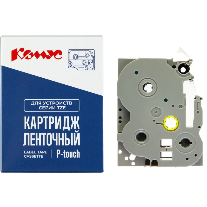 Картридж Комус TZE-241(Brother TZE-241 черный на белом,18мм/8м) 1944176 RL-B-T241P-BK/WT-18MM*8M