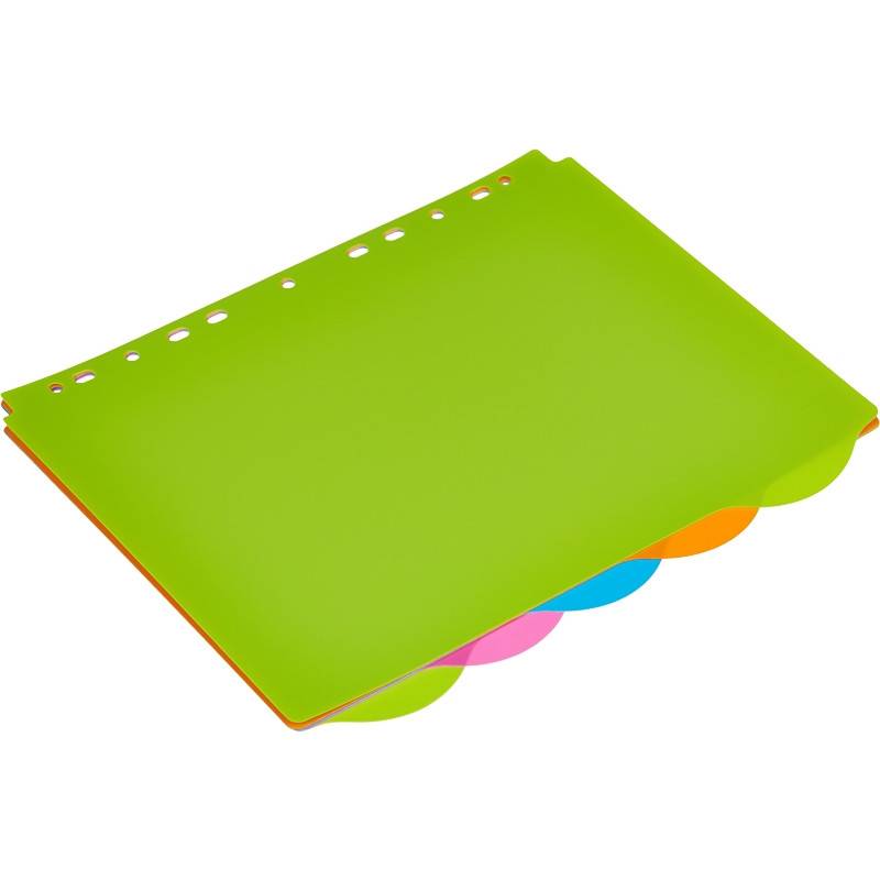 Разделитель листов Attache Selection А4+ пластиковый 5 листов рзнцв. (246x305 мм) 474677