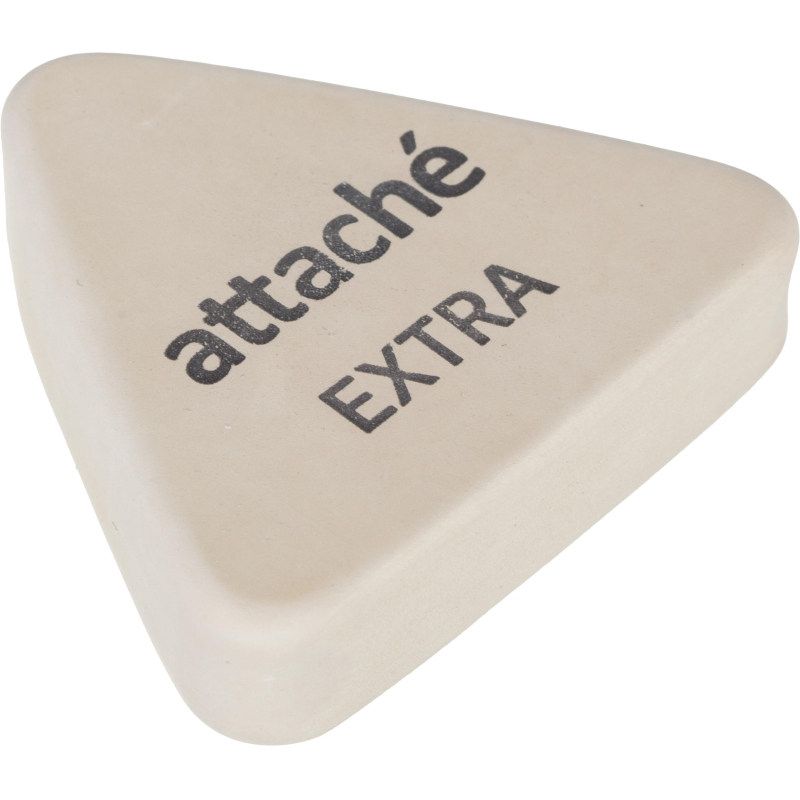 Ластик треугольный Attache extra, натуральный каучук, 40x38x10мм, белый 1578480