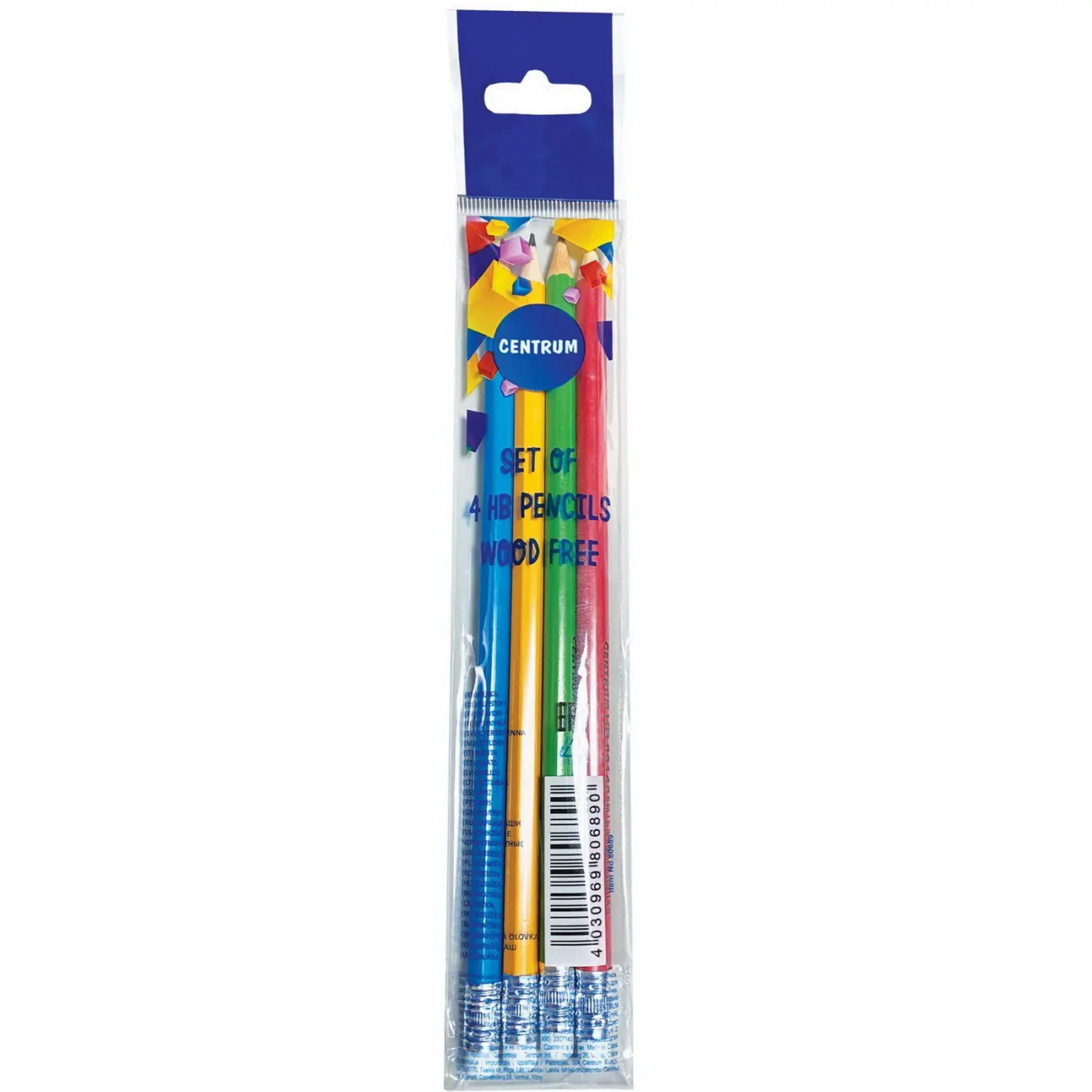 CENTRUM Набор 4-х карандашей чернографитных 80689