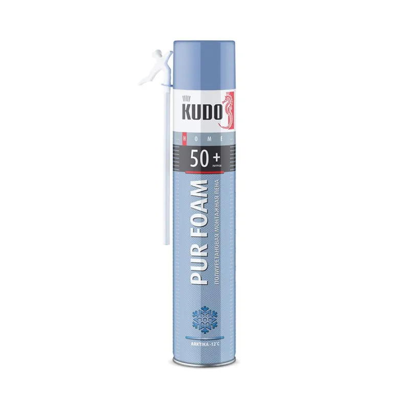 Пена монтажная бытовая Kudo Home 50+, всесезонная, 1000 мл 135156 1500732