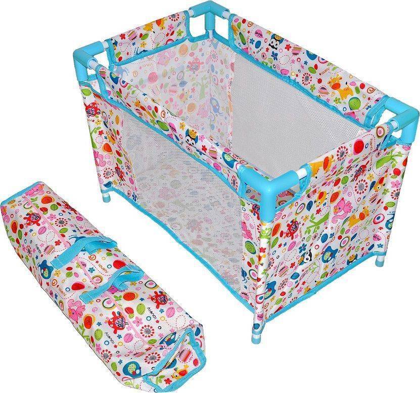 Кроватка для куклы "Фантазия" разборная, голубая Mary Poppins 67318