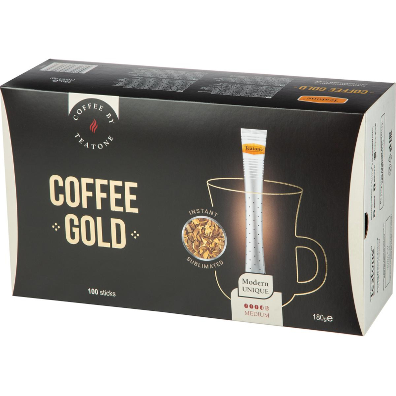 Кофе растворимый в стиках Teatone Coffee Gold, 1,8грx100шт 1795571 1269