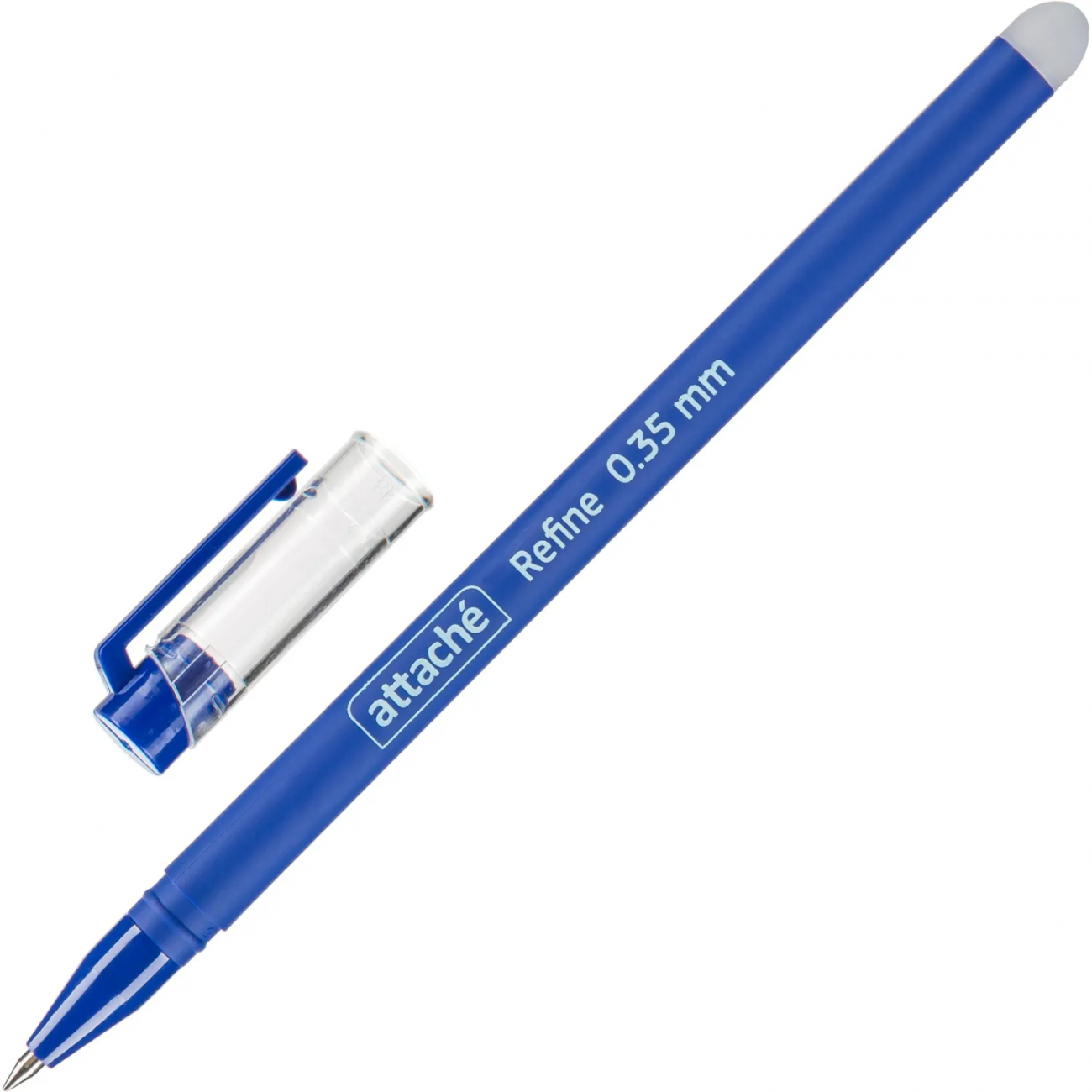 Ручка гелевая со стираем.черн. Attache Refine лин0,35мм,soft touch,синяя 1839407