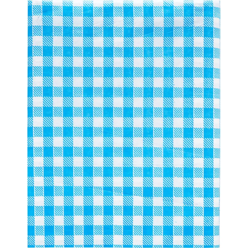 Скатерть одноразовая Luscan, 120х200см 6шт/рулон, синяя клетка 2008411