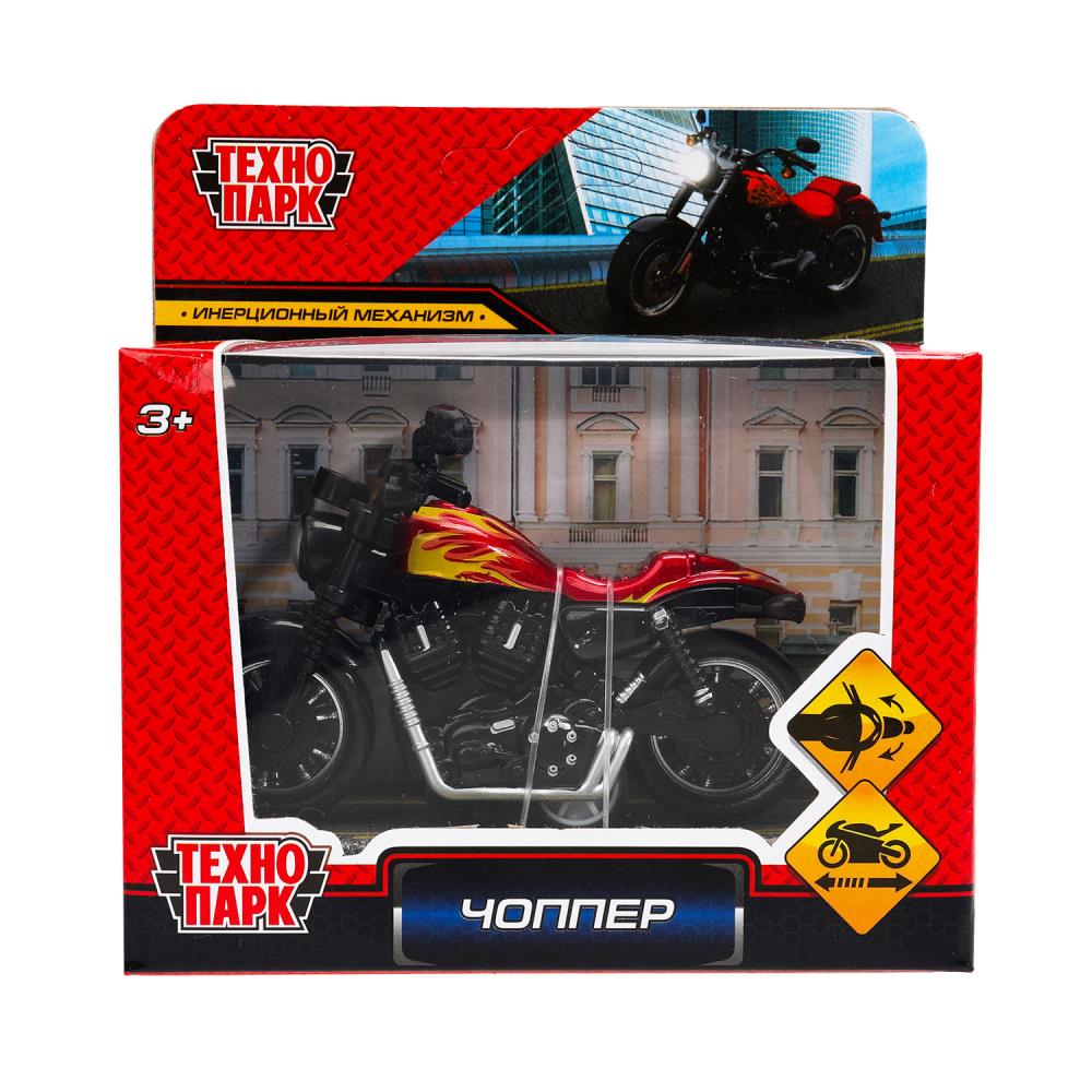Модель металлическая Чоппер металл, 9 см. инрец. (цвет в асс) Технопарк 2201C0051-R