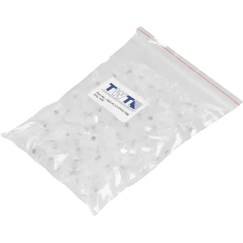 Коннектор TWT TWT-PL12-6P4C/100 RJ12 д/кабеля 4-ех контактный, 100шт/уп 2167606