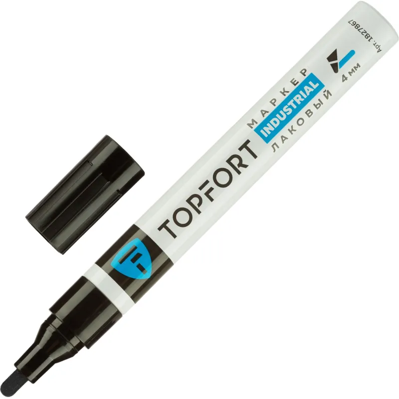 Маркер лаковый TOPFORT Industrial 4 мм черный 1827867 ZP1501