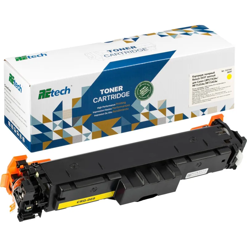 Картридж лазерный Retech 069Y жел. для Canon LBP673Cdw/MF752Cdw/MF754Cdw 2167542 5091C002