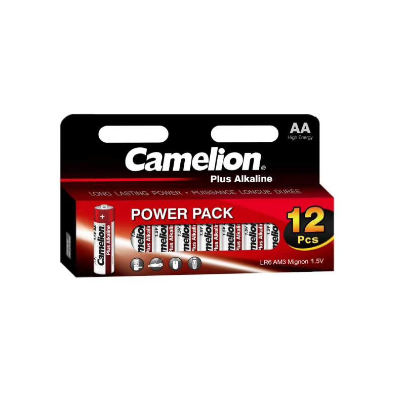 Батарейка Camelion Plus Alkaline 12шт/бл (LR6-HP12, 1.5В) (5818) 1840402