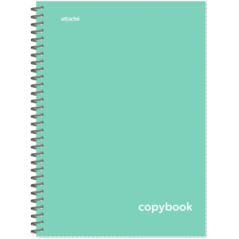 Тетрадь Attache Акварель гребень картон А4 96 л,бирюза 1561984