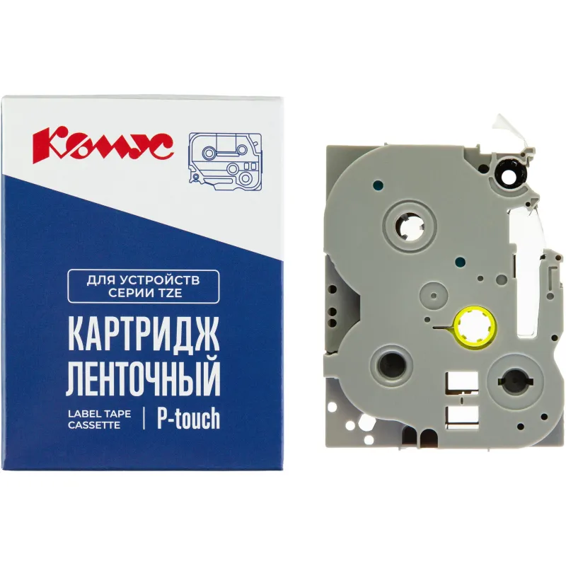 Картридж Комус TZE-565(Brother TZE-565 белый на синем,36мм/8м) 1944221 RL-B-T565P-WT/BL-36MM*8M
