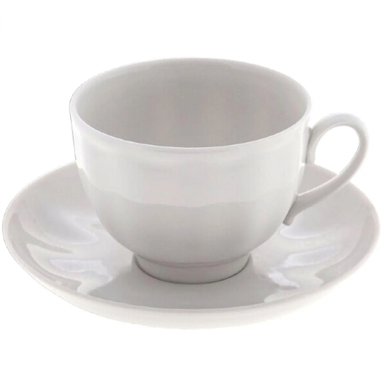 Чайная пара 275 мл Белая Гранатовый 12шт/уп (014822) Дулевский фарфоровый завод 2054839