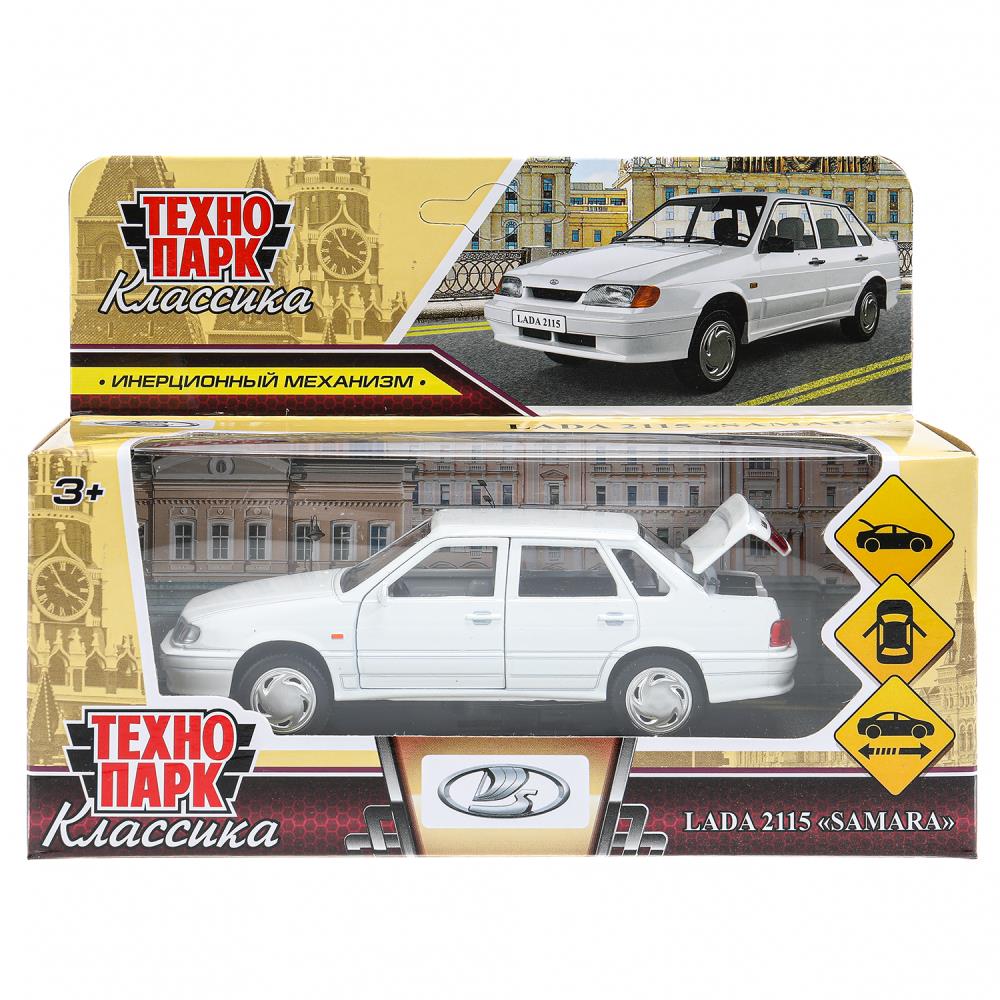 Машина ваз-2115 Самара, длина 12 см, белый (игрушка) Технопарк 2115-12-WH