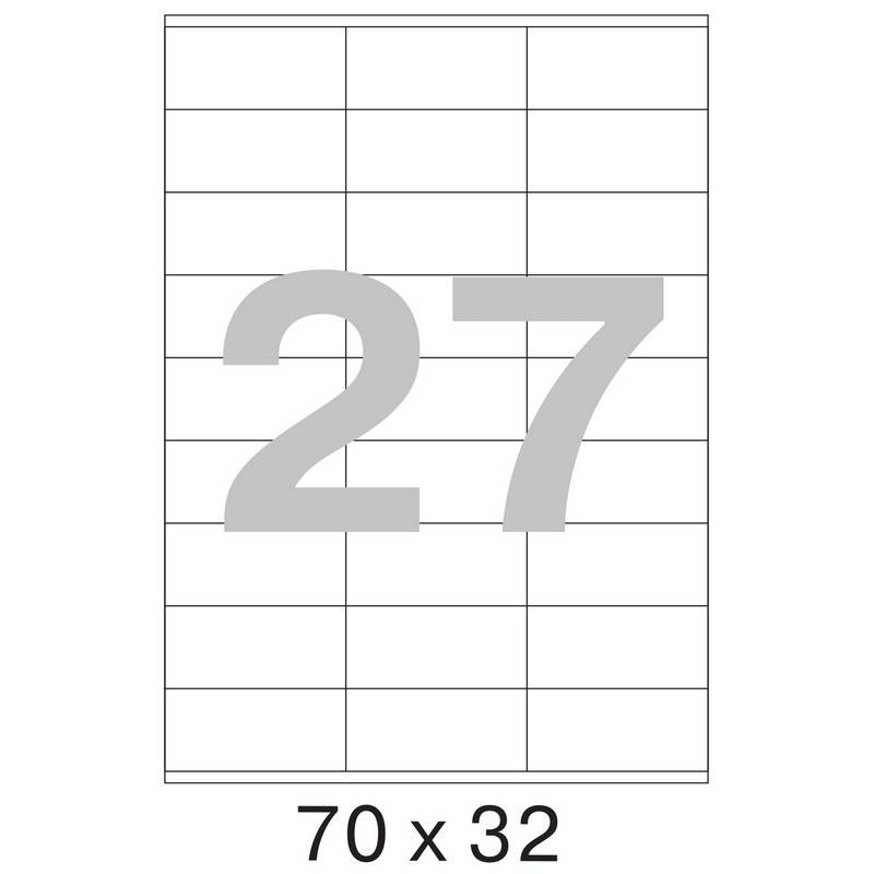 Этикетки самоклеящиеся Office Label 70x32 мм (27 штук на листе A4, 100 л в уп) 1212983