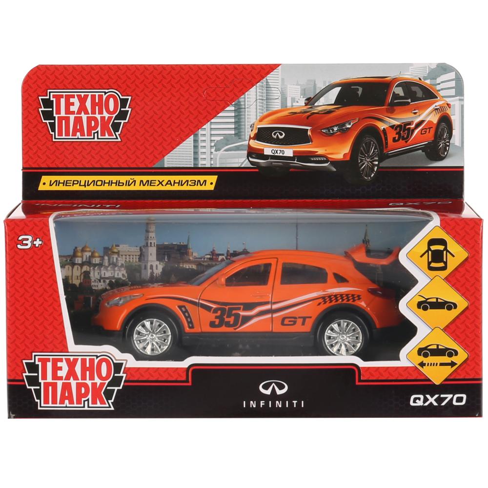Машина металл Инфинити QX70 Спорт, 12 см, оранжевый, Технопарк QX70-S