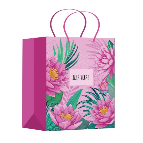 Пакет подарочный глянцевый, размер Хll, цветы Чудо праздник PXL-124697-FLW8