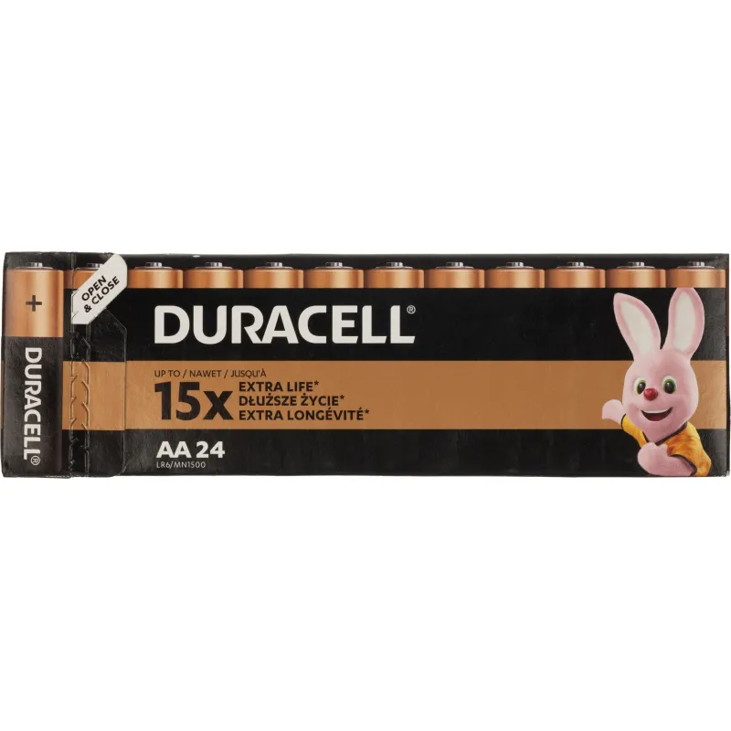 Батарейка DURACELL Basic MN1500 LR6 AA BL24 24шт/уп 2215695 MN1500LR6AABL24