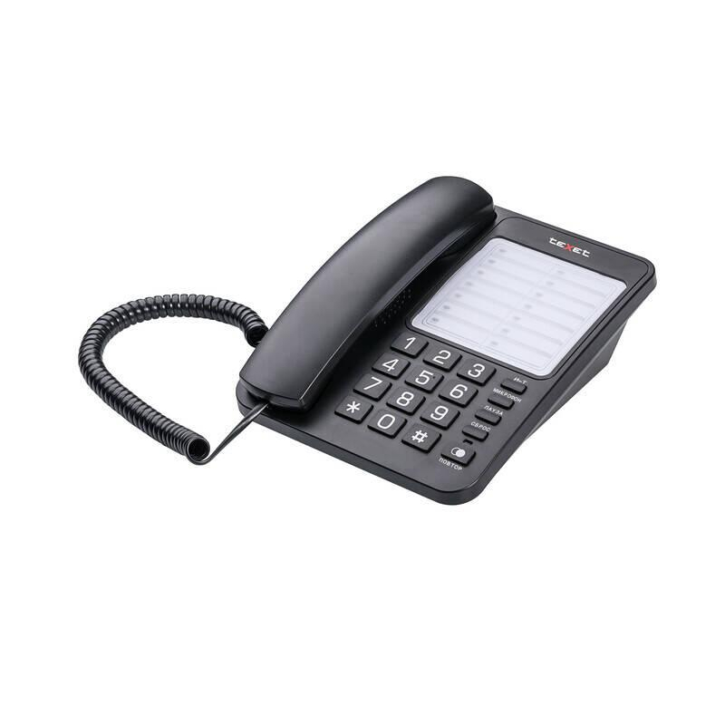 Телефон проводной TeXet TX-234 черный 1899011 127217