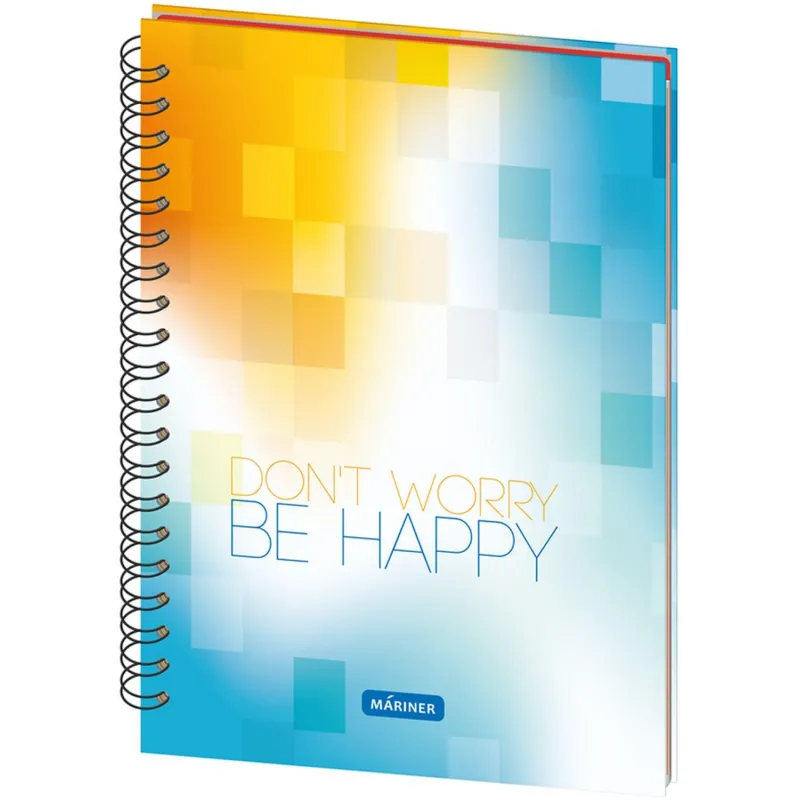 Бизнес-тетрадь Be Happy А4, 120л, 200х274, 3 разд, клетка, 0002-04 Mariner 1608769