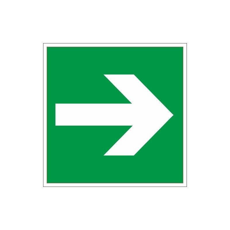 Знак безопасности E02-01 Направляющая стрелка (пластик,ф/л,200х200) Технотерра 241093