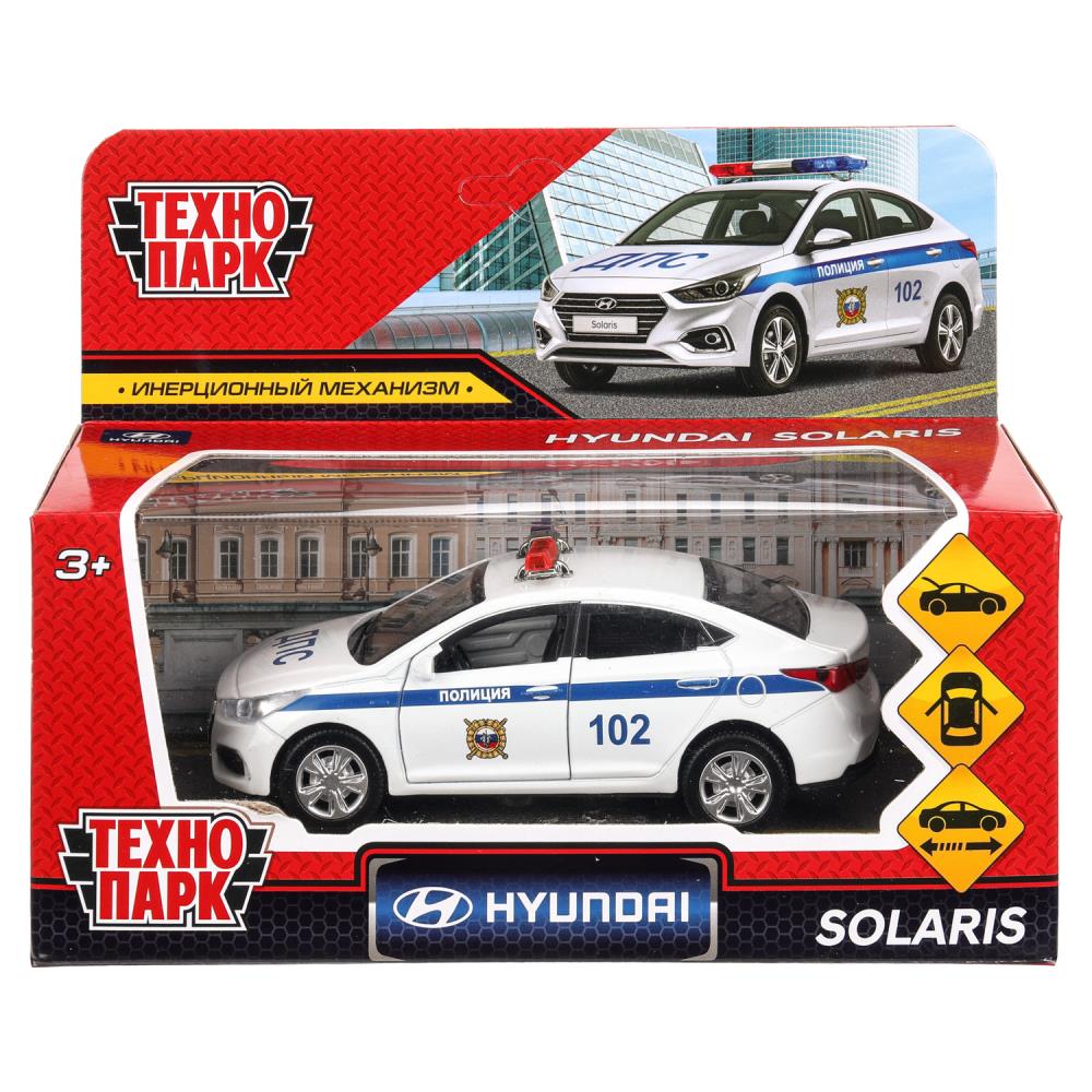 Машина Хюндай Солярис Полиция, 12 см, белый Технопарк SOLARIS2-12POL-WH (72)