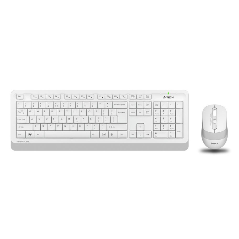 Набор клавиатура+мышь A4Tech Fstyler FG1010 белый/серый USB беспроводная 1557515 1147575