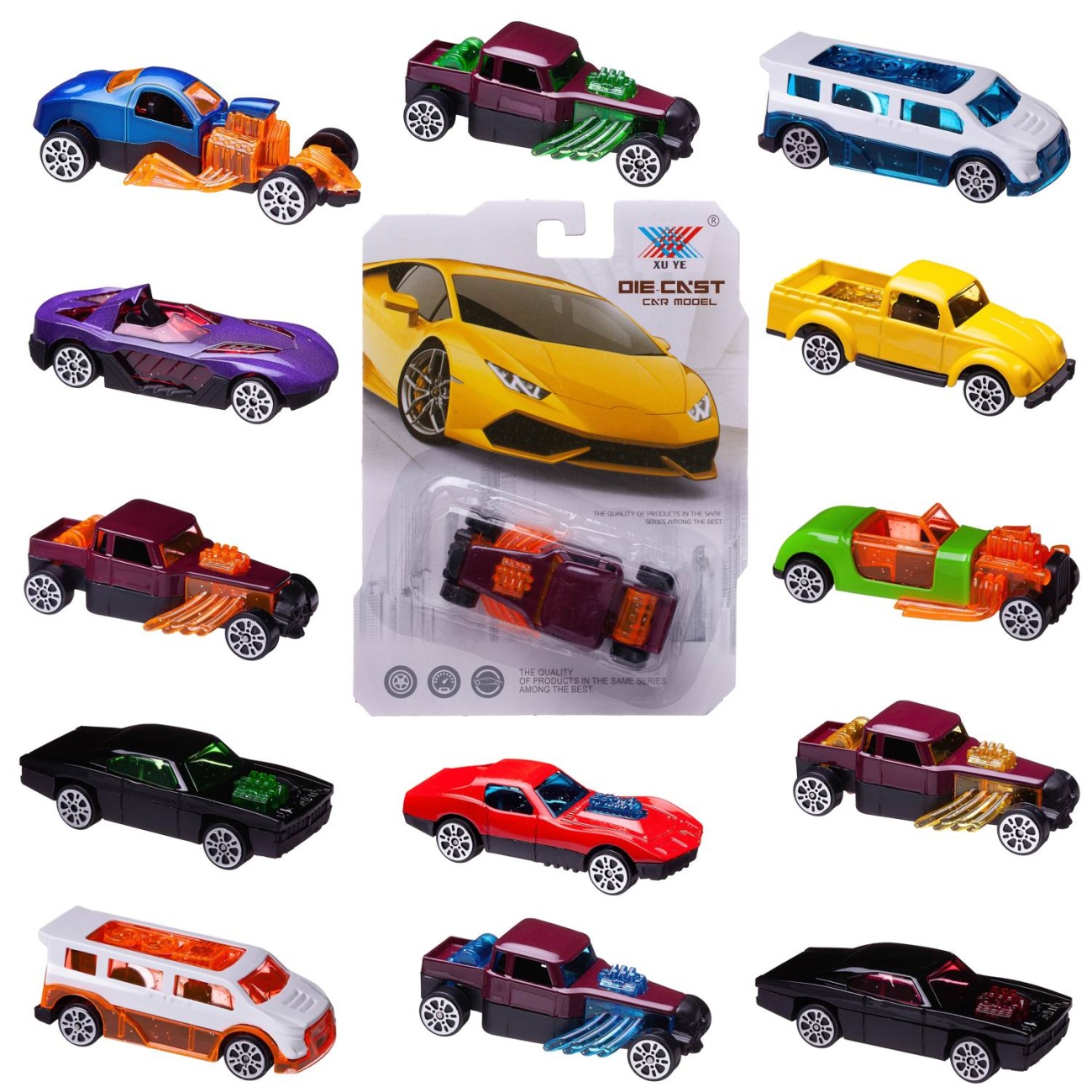 Машинка Junfa металлическая без механизмов 1:64 13 видов в асс WT-10559