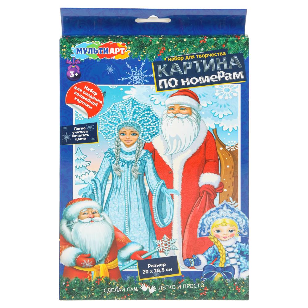 Холст для росписи 28,5х20 см. "Новый Год" MultiArt CANV28X20-121134
