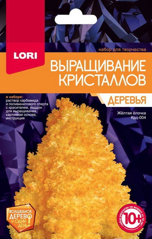 Набор для выращивания кристаллов, серия "Деревья" - "Желтая ёлочка" Lori Крд-004