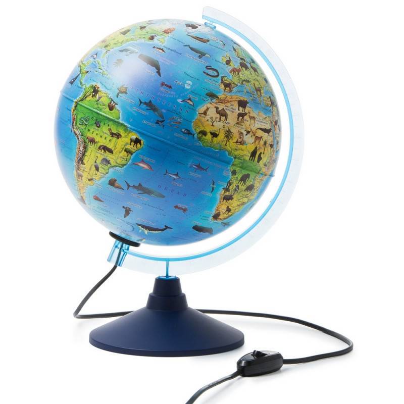Глобус интерактивный зоогеографич с подсветк. и VR очками,250мм,INT12500306 Globen 1148946