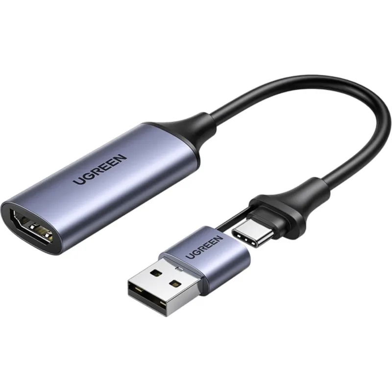 Внешняя карта видеозахвата UGREEN CM489 (40189) USB 1080P серый 2162378 40189_
