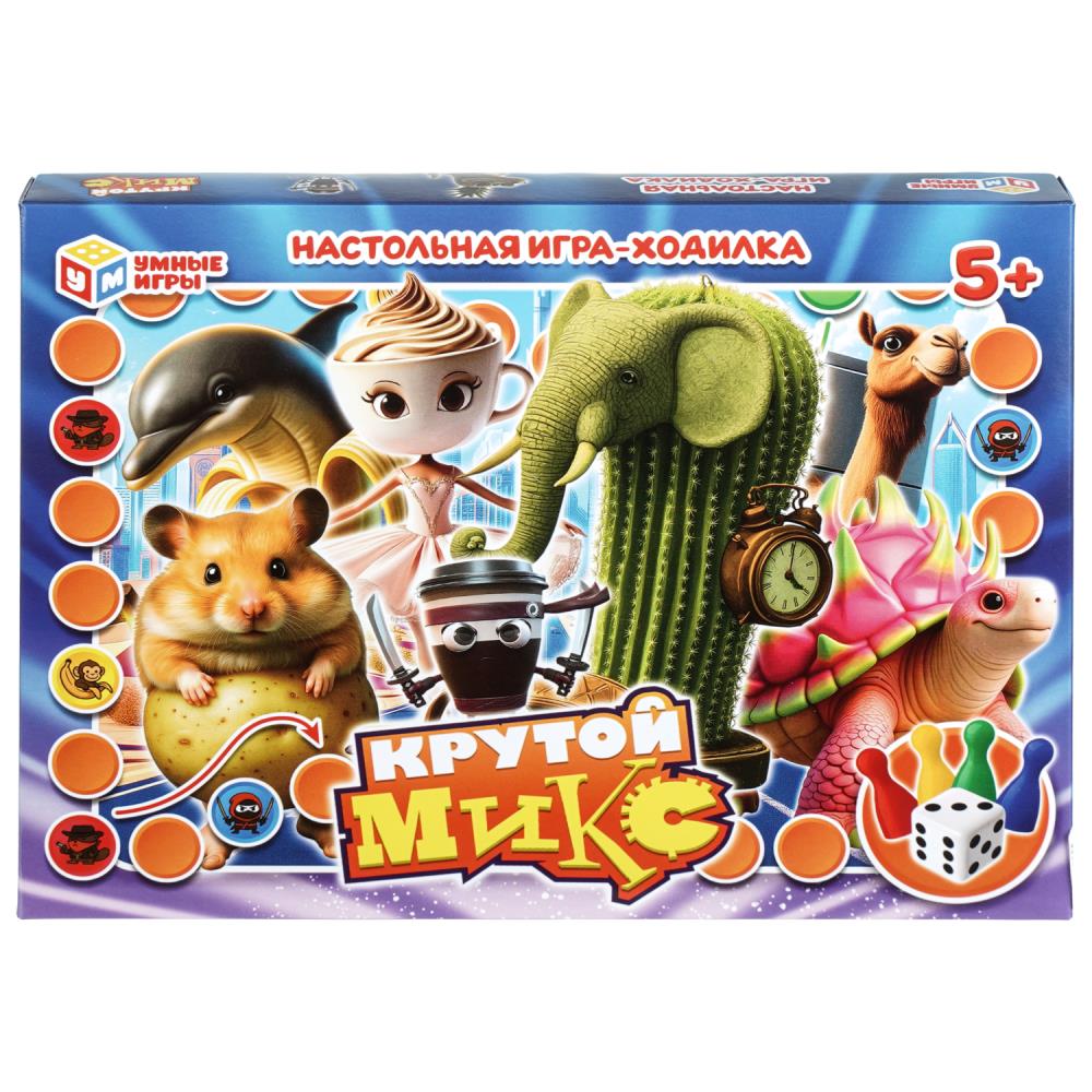 Настольная игра-ходилка в мини коробке Крутой микс Умные игры 1448230126