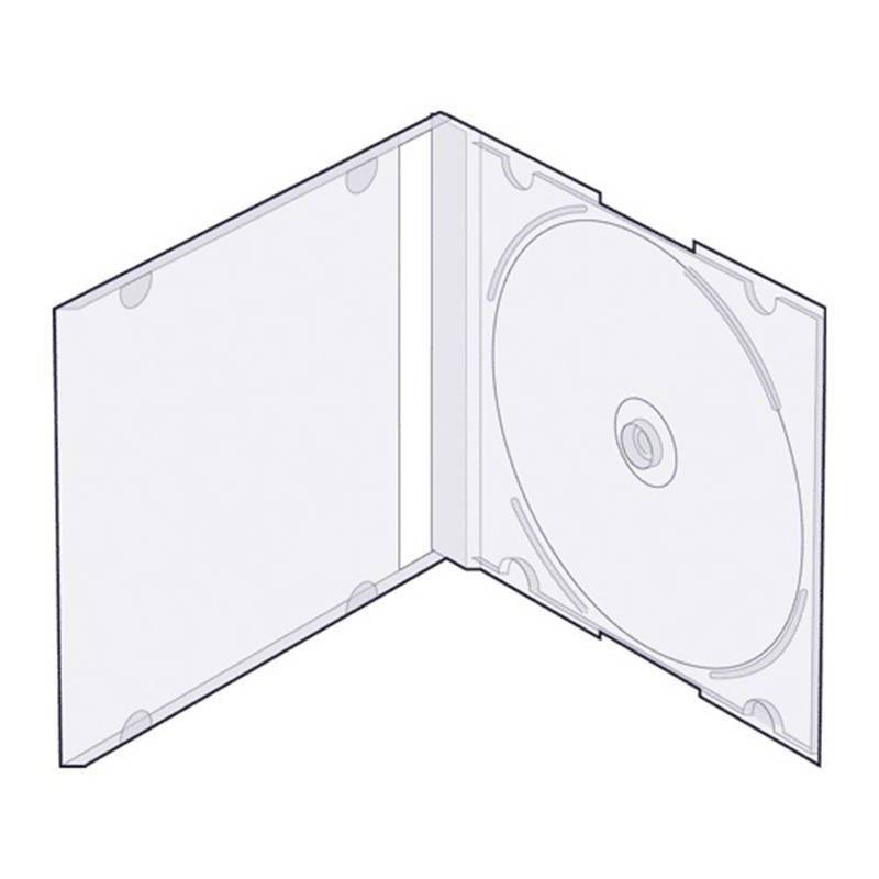 Бокс для CD/DVD дисков VS CD-box Slim прозрачный (5 штук в уп) CDB-sl-T5 250717