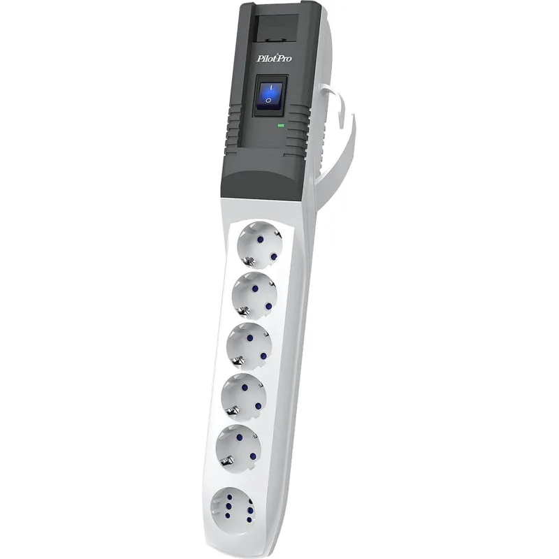 Сетевой фильтр PILOT PRO USB 1,8м (10А/2200Вт/6р) серый ZIS Pilot 1911317 181