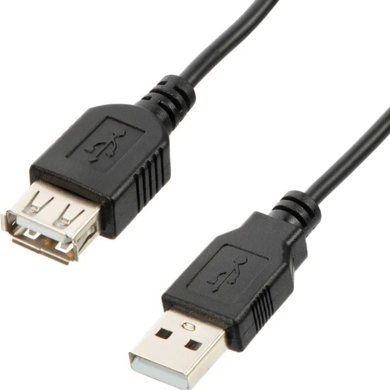 Удлинитель (OAVDC009) USB 2.0 AM/AF, 1.8м, чер BigTech 1880127