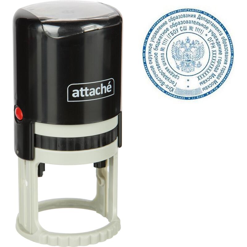 Оснастка для печати круглая Attache R45 черная 9045 1766862