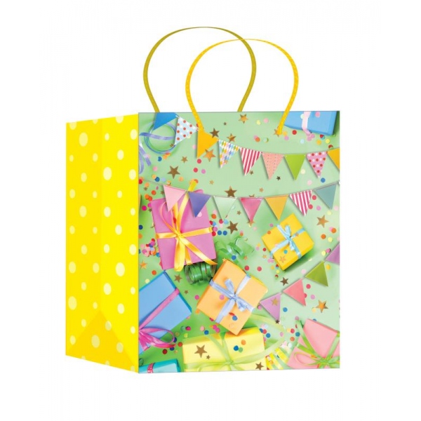 Пакет подарочный матовый, размер L, "подарки" Чудо праздник PL-123165-GT